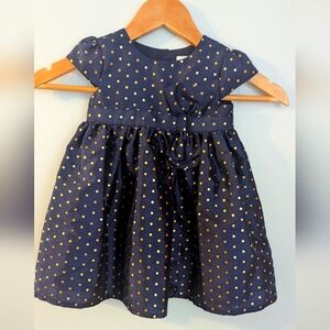 Lovely Navy and Gold Baby Dress